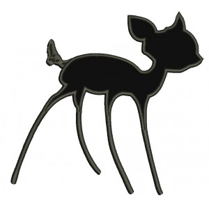 Looks Like Bambi Rain Deer Applique Machine Embroidery Digitized Design Pattern